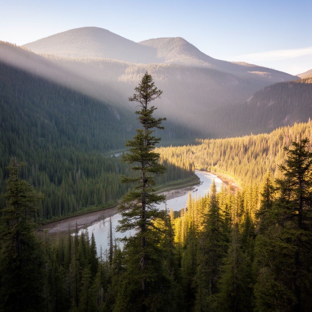 AI-generated illustration of U.S. National Forest