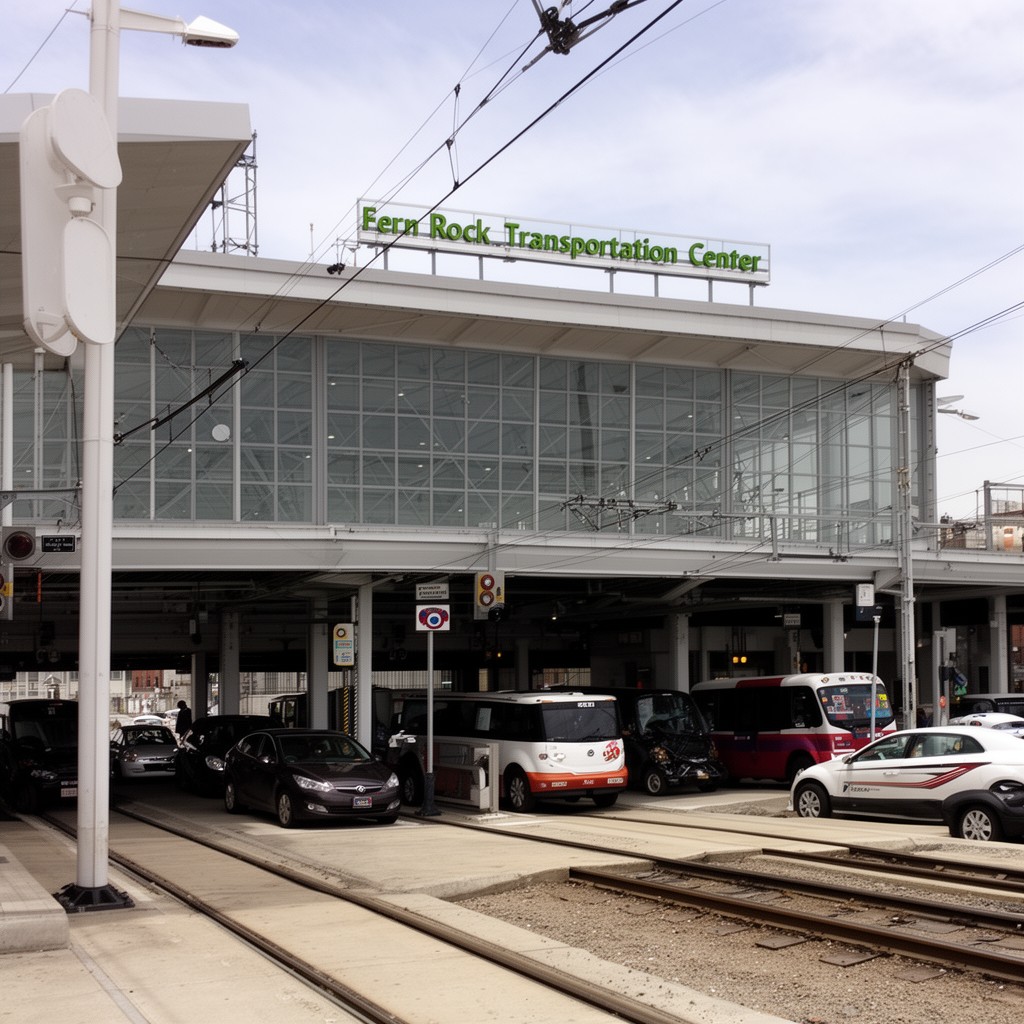 AI-generated illustration of Fern Rock Transportation Center