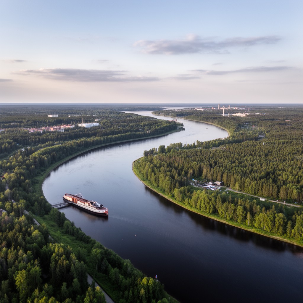 AI-generated illustration of Northern Dvina River