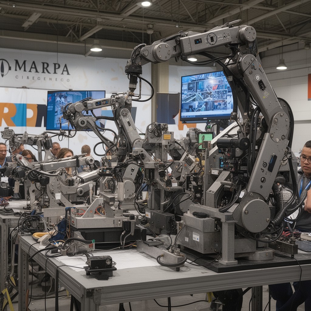 AI-generated illustration of DARPA Robotics Challenge