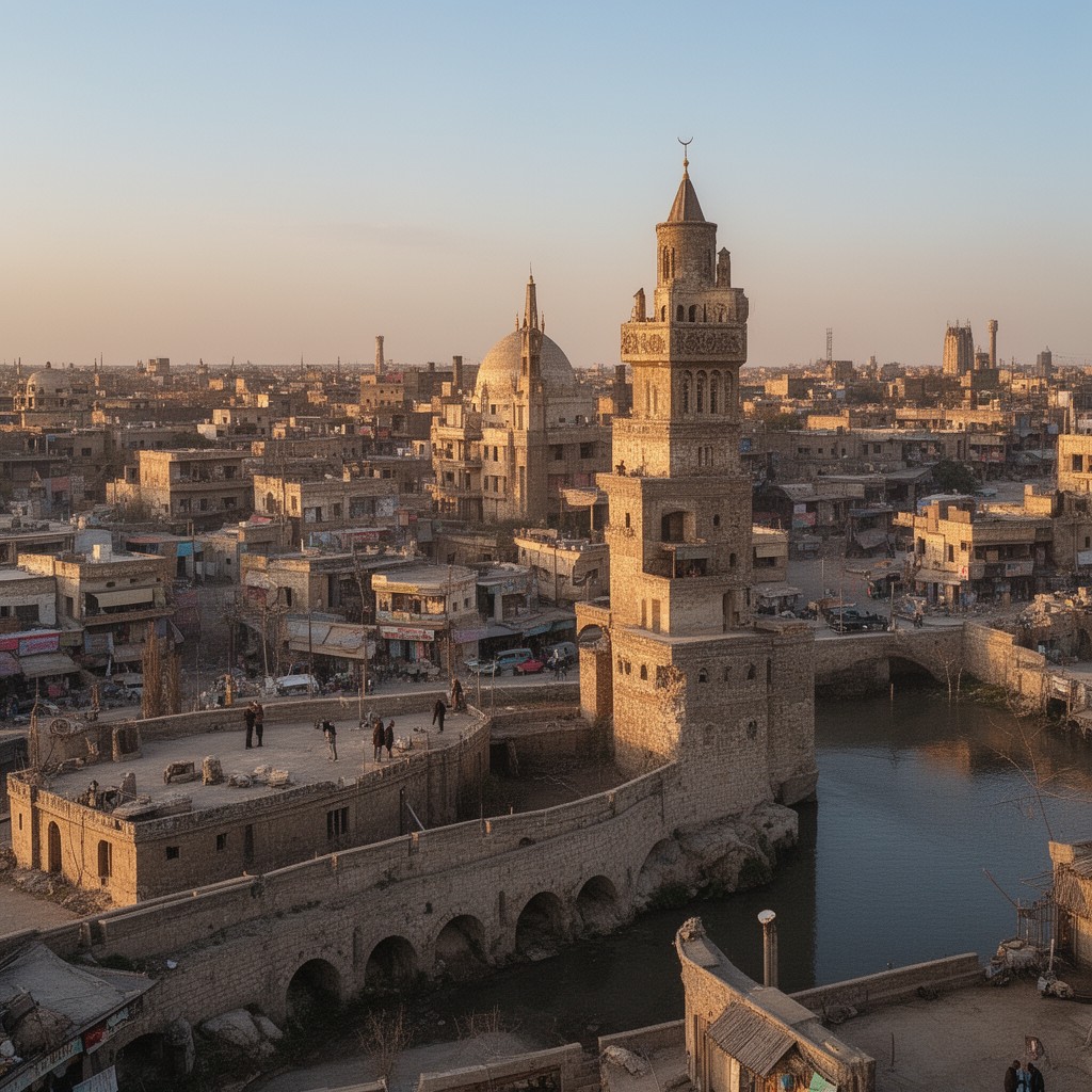 AI-generated illustration of Mosul