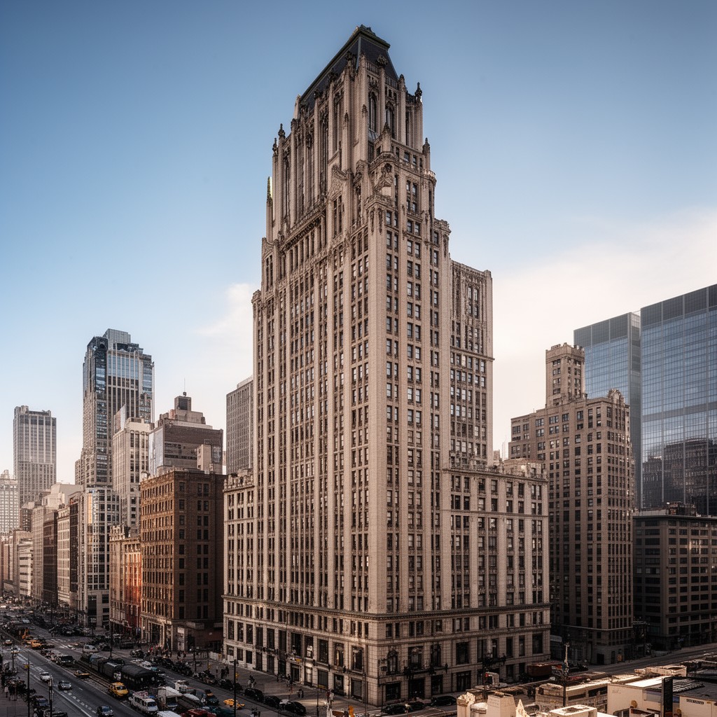 AI-generated illustration of People’s Gas Building (Chicago)