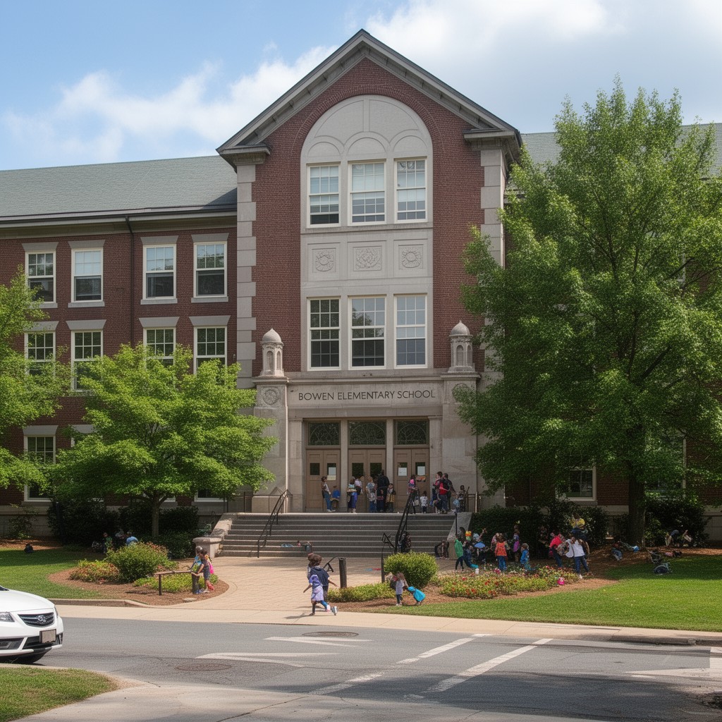 AI-generated illustration of Bowen Elementary School