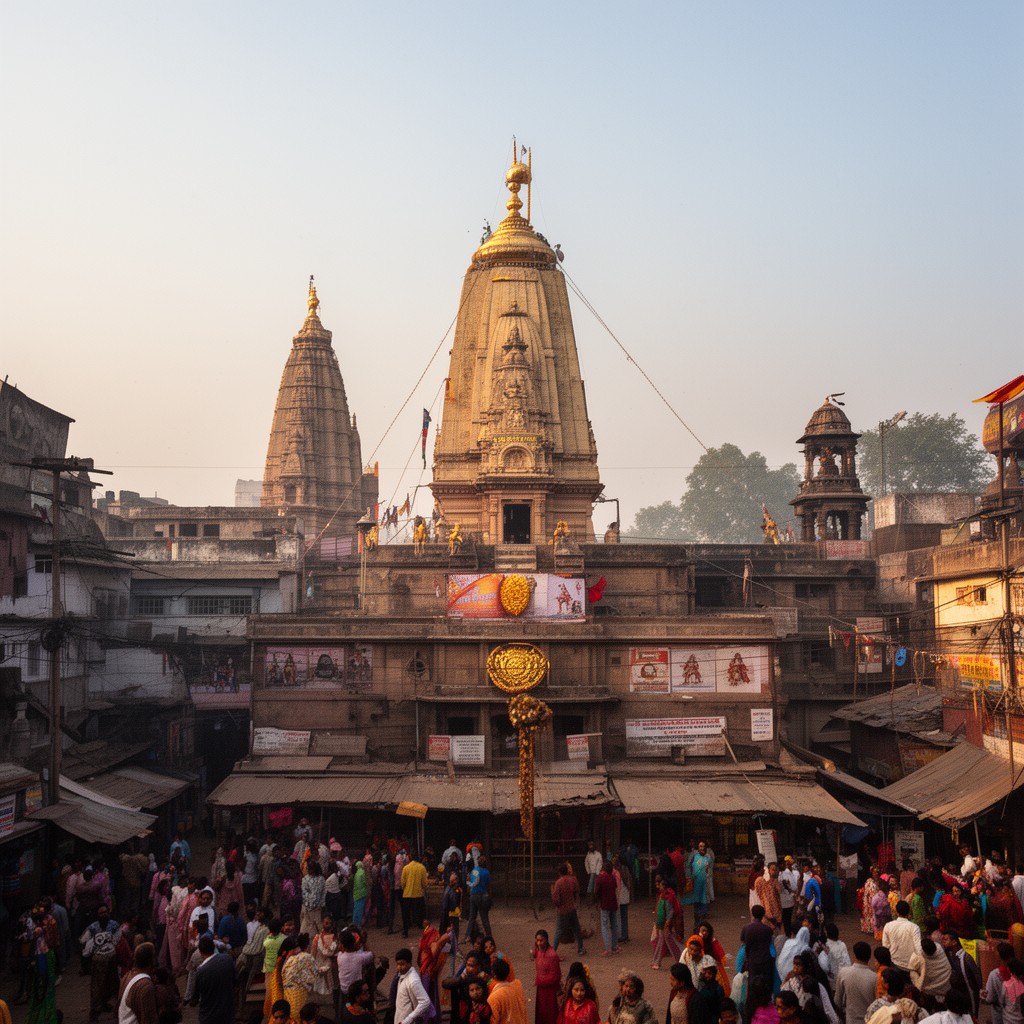 AI-generated illustration of Kashi Vishwanath Temple