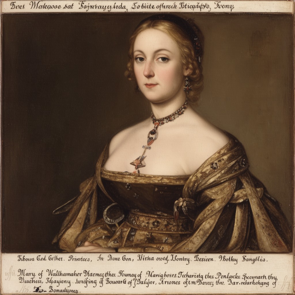 AI-generated illustration of Mary of Waltham, Duchess of Brittany