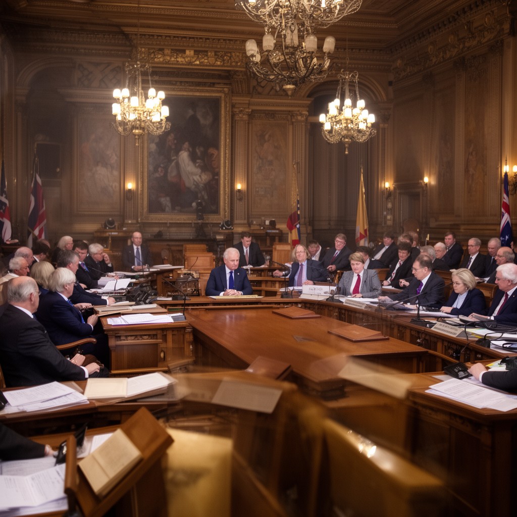 AI-generated illustration of British Cabinet