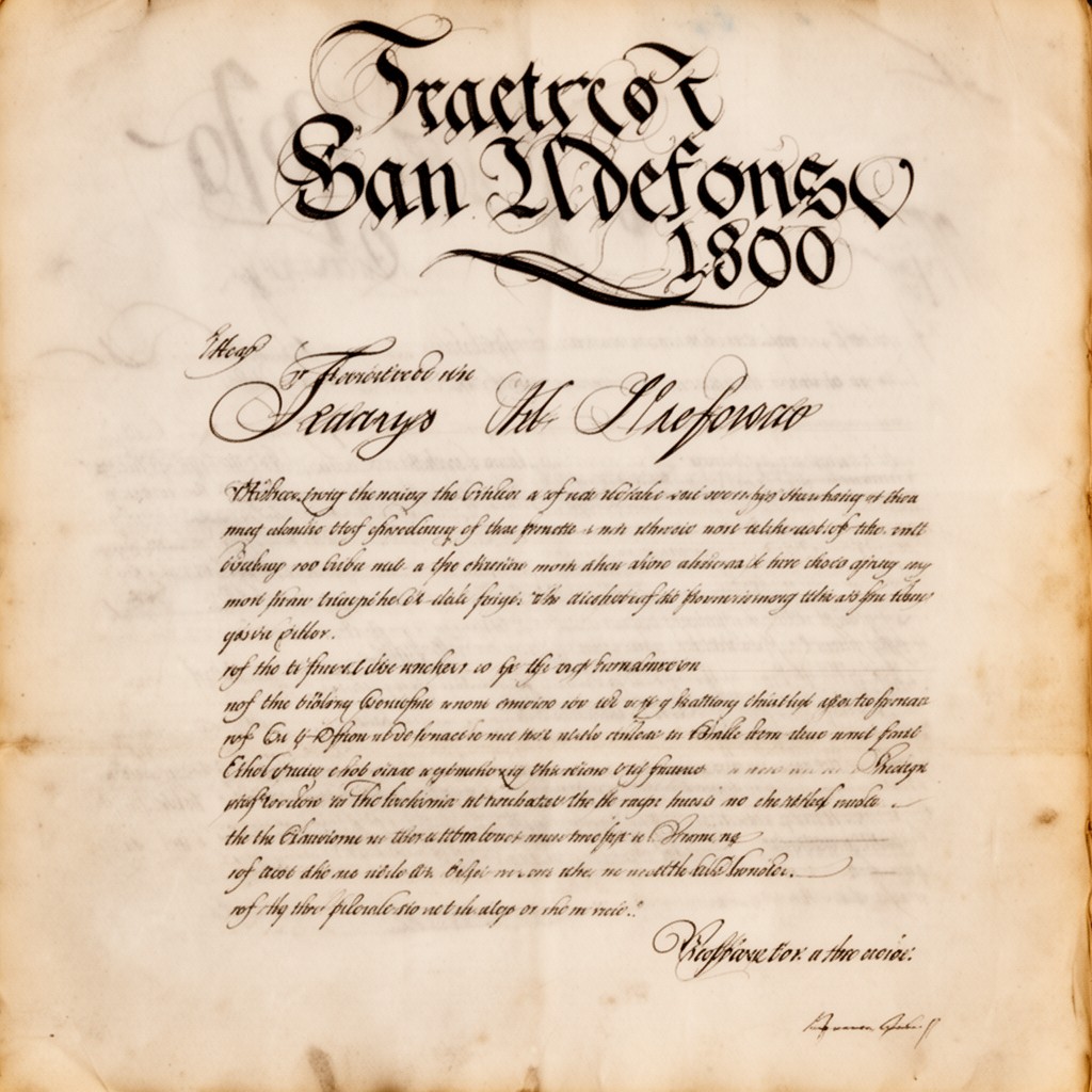 AI-generated illustration of Treaty of San Ildefonso (1800)