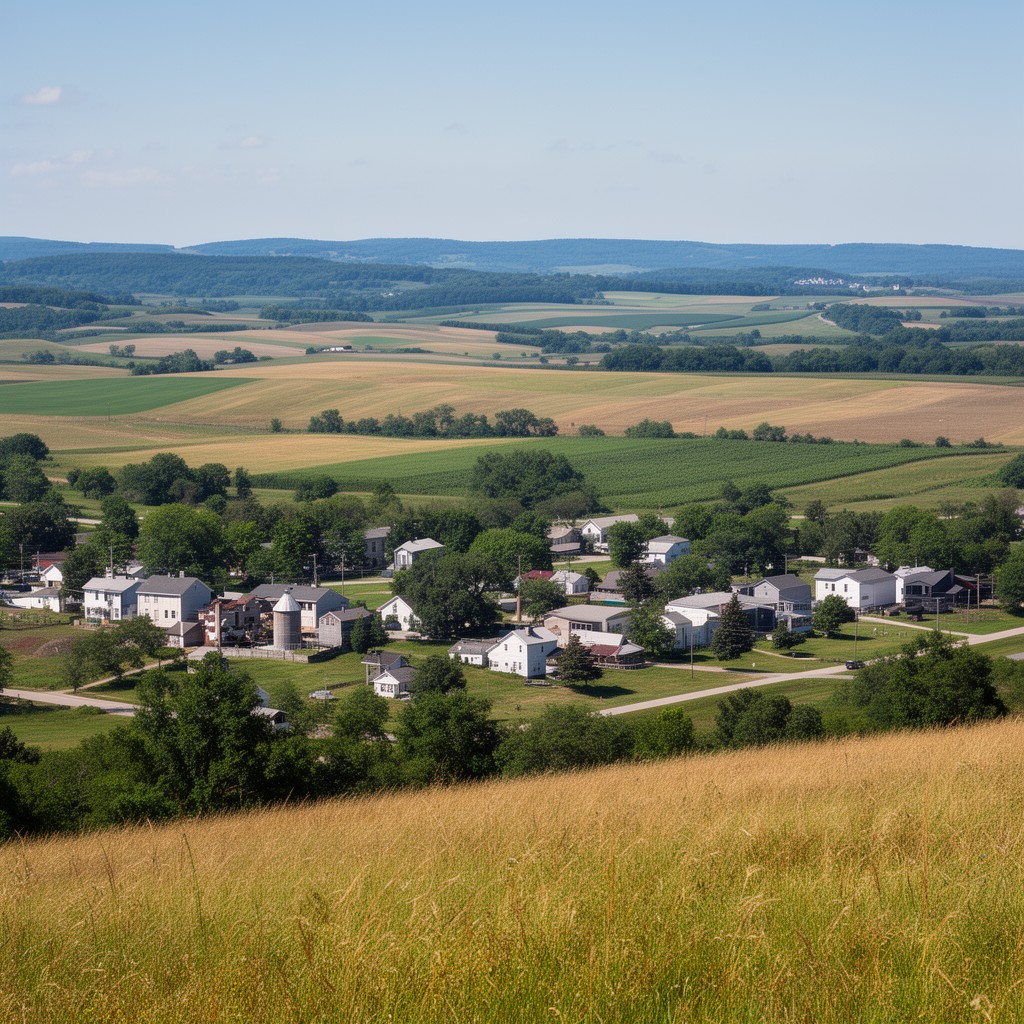 AI-generated illustration of Northeastern Iowa