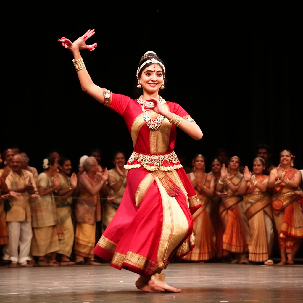 AI-generated illustration of Bharatanatyam