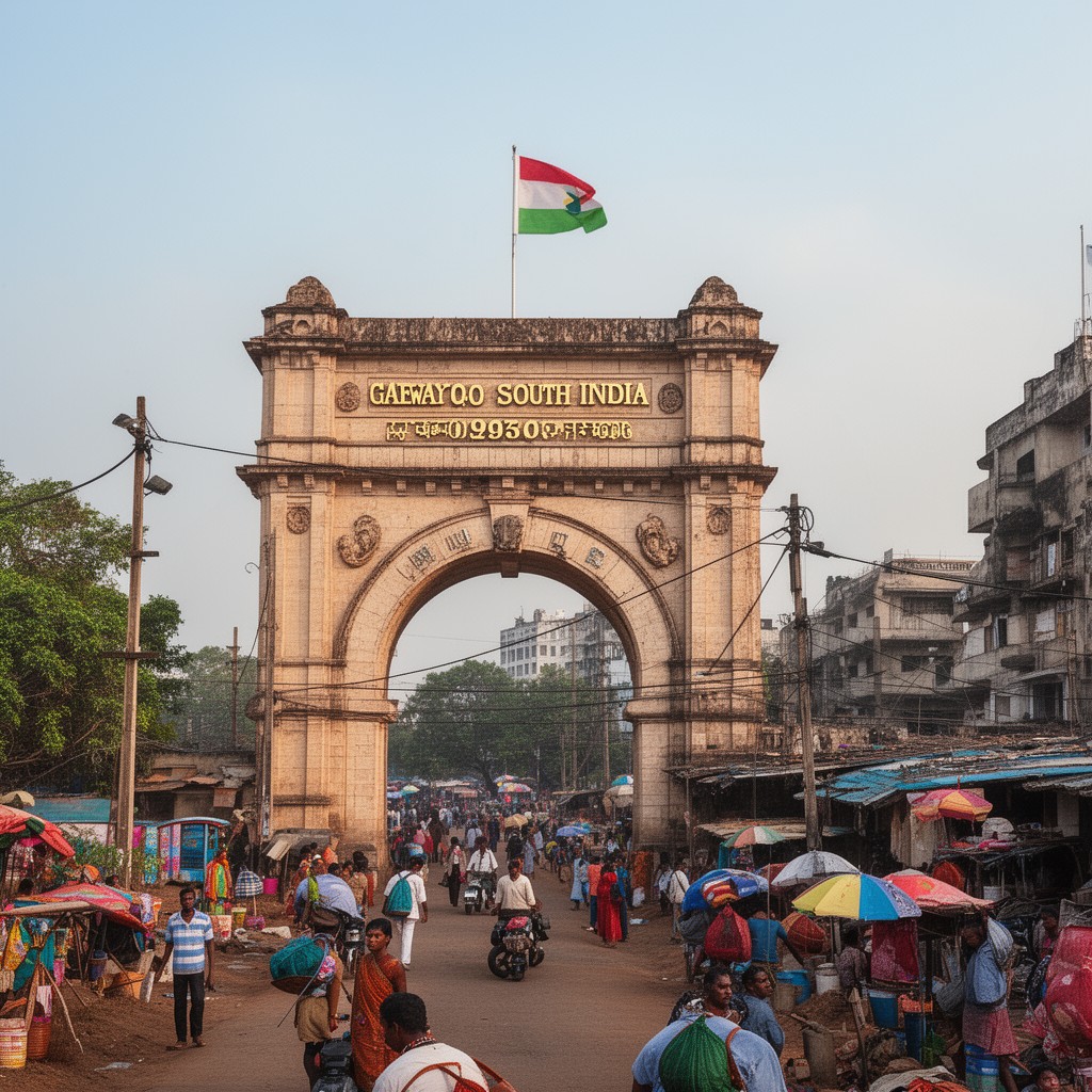 AI-generated illustration of Gateway to South India