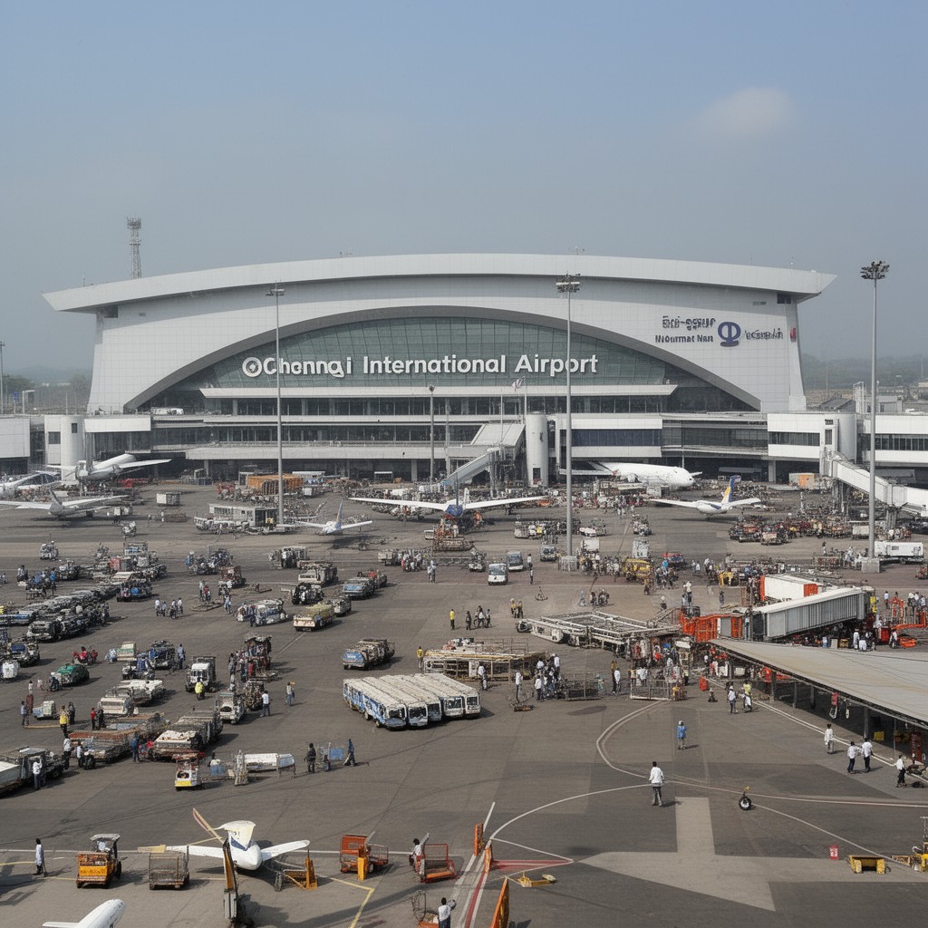 AI-generated illustration of Chennai International Airport