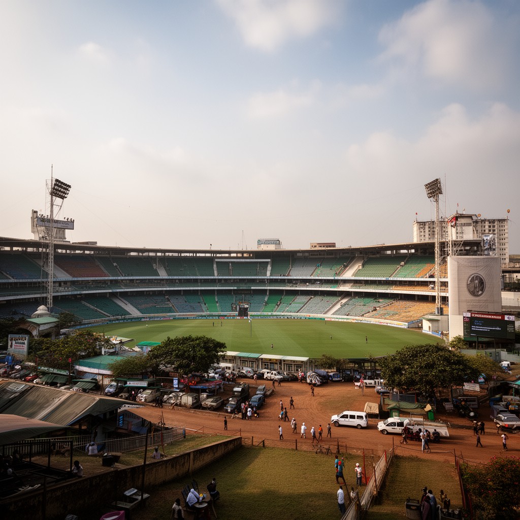 AI-generated illustration of M. A. Chidambaram Stadium