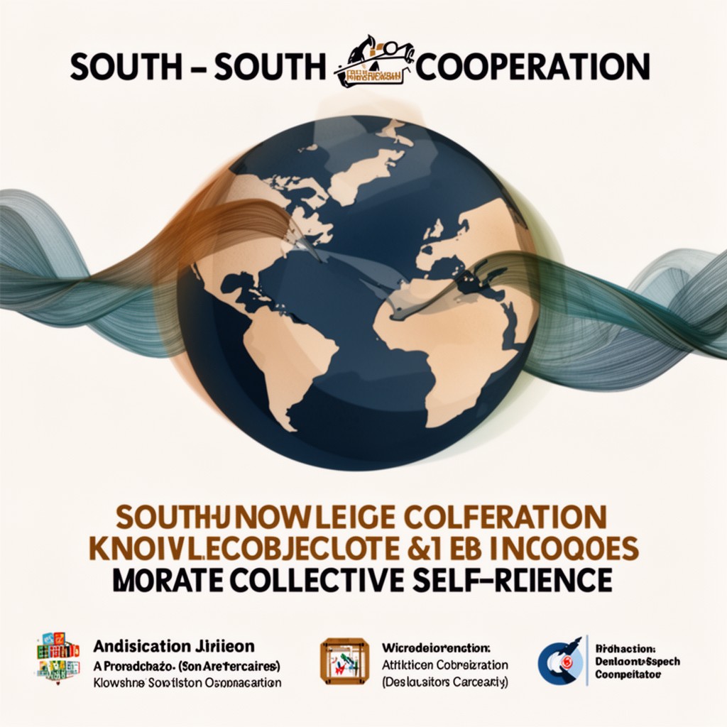 AI-generated illustration of South–South cooperation