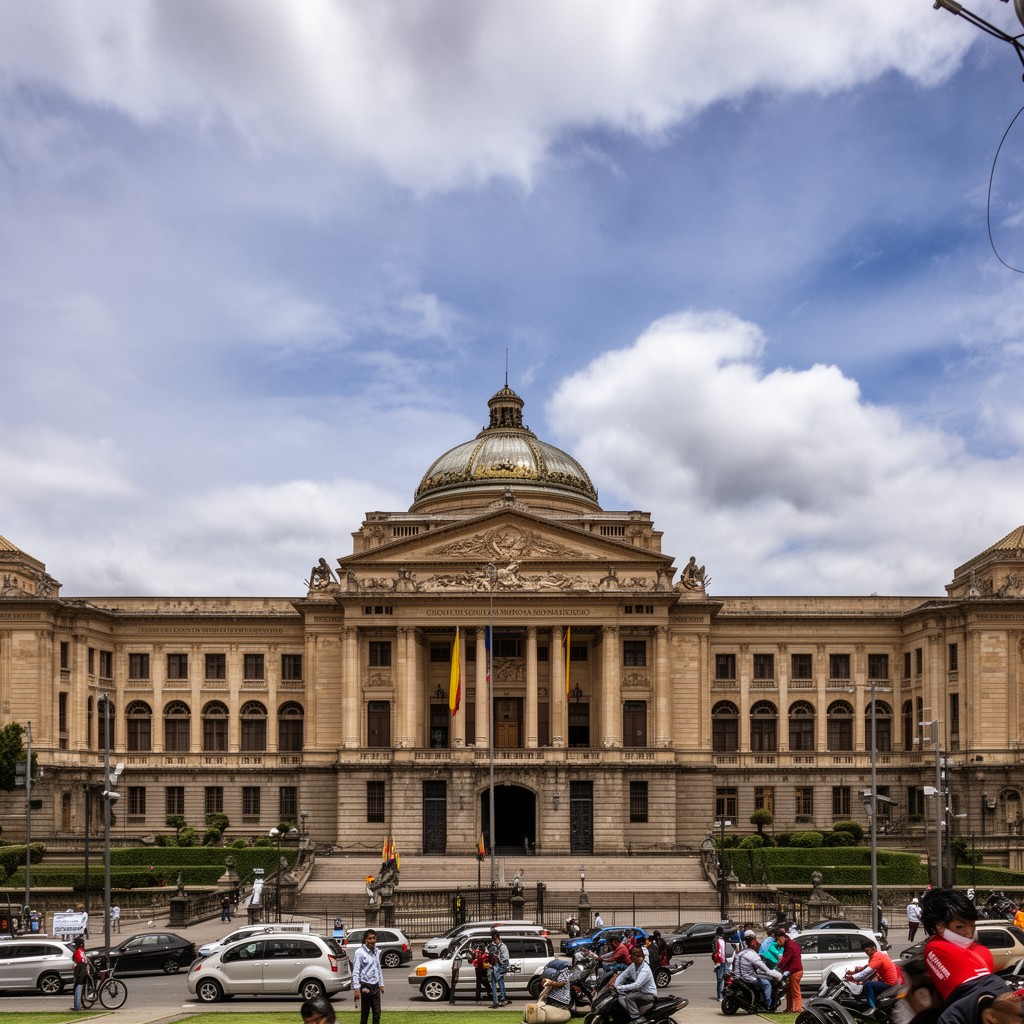 AI-generated illustration of Legislative Palace, Quito