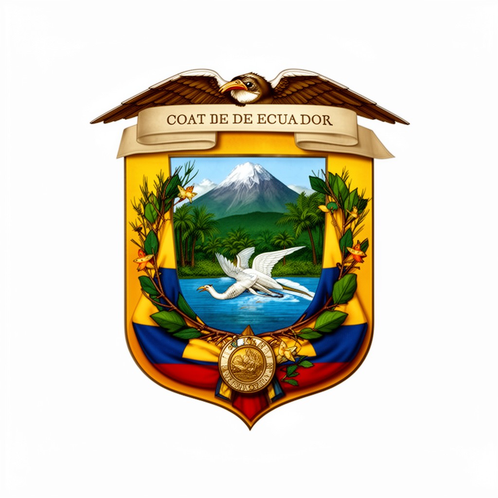 AI-generated illustration of Coat of arms of Ecuador