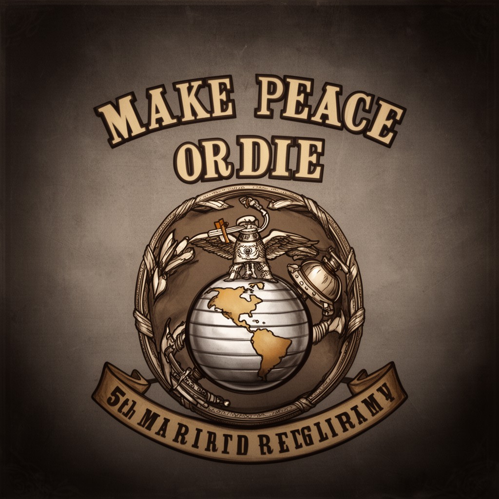AI-generated illustration of Make Peace or Die
