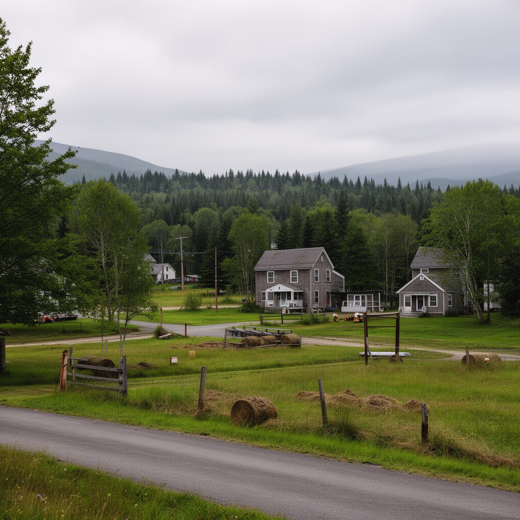 AI-generated illustration of Garfield Plantation, Maine