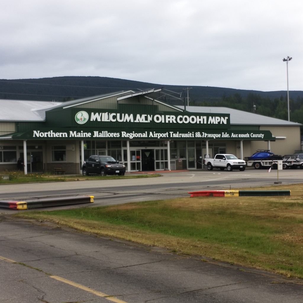 AI-generated illustration of Northern Maine Regional Airport at Presque Isle