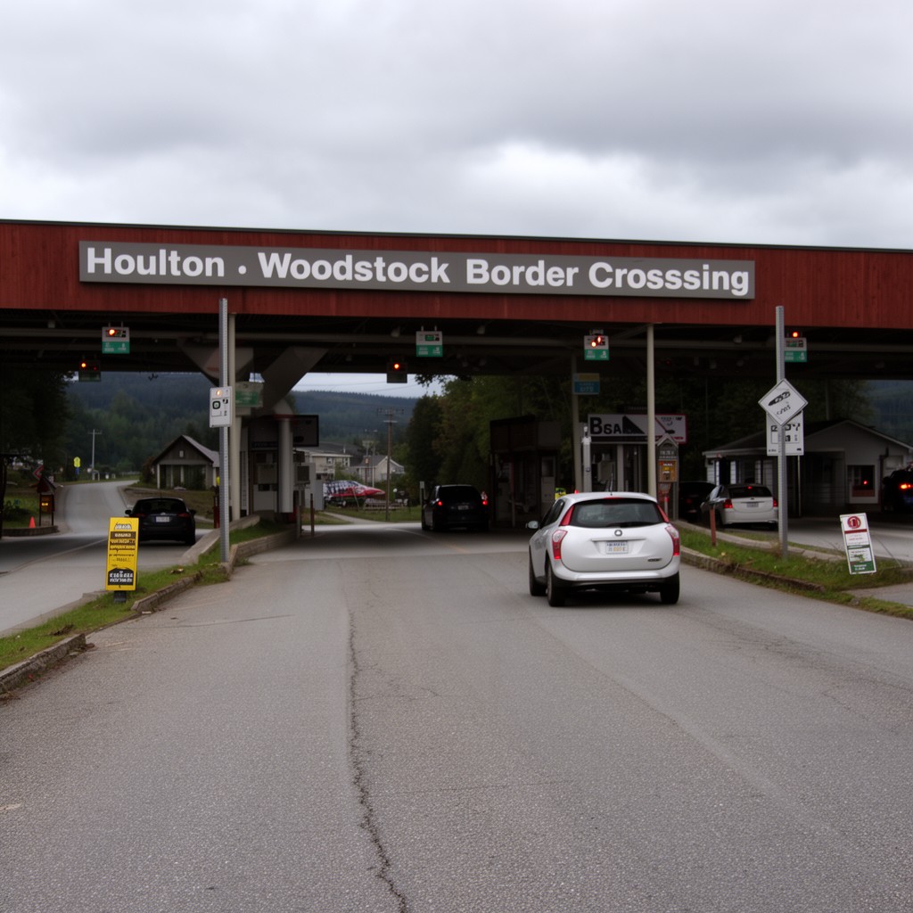 AI-generated illustration of Houlton–Woodstock Border Crossing