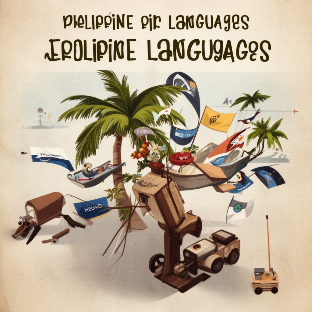 AI-generated illustration of Philippine languages