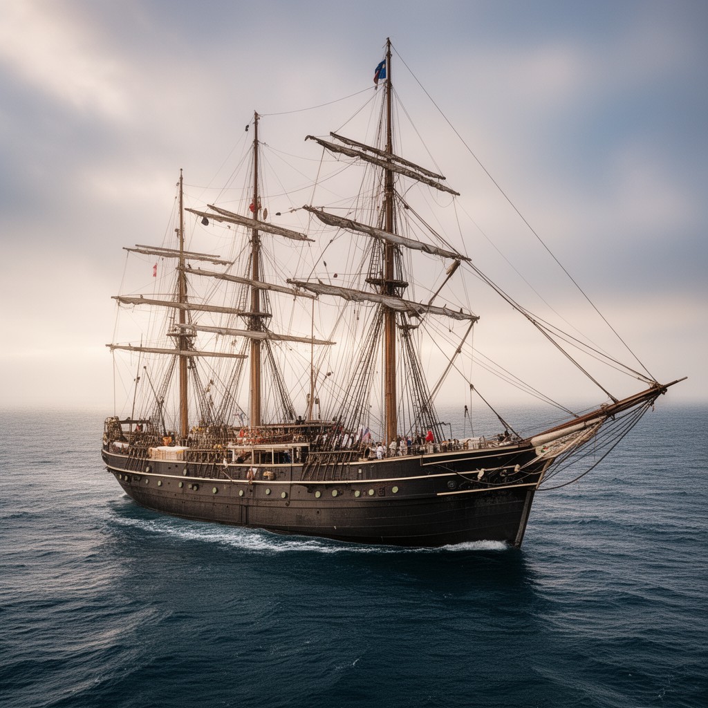 AI-generated illustration of HMS Challenger