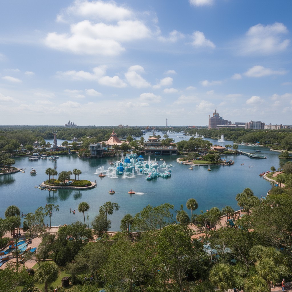 AI-generated illustration of Seven Seas Lagoon