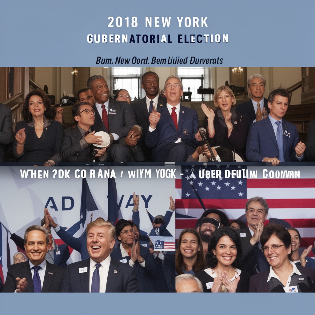 AI-generated illustration of 2018 New York gubernatorial election
