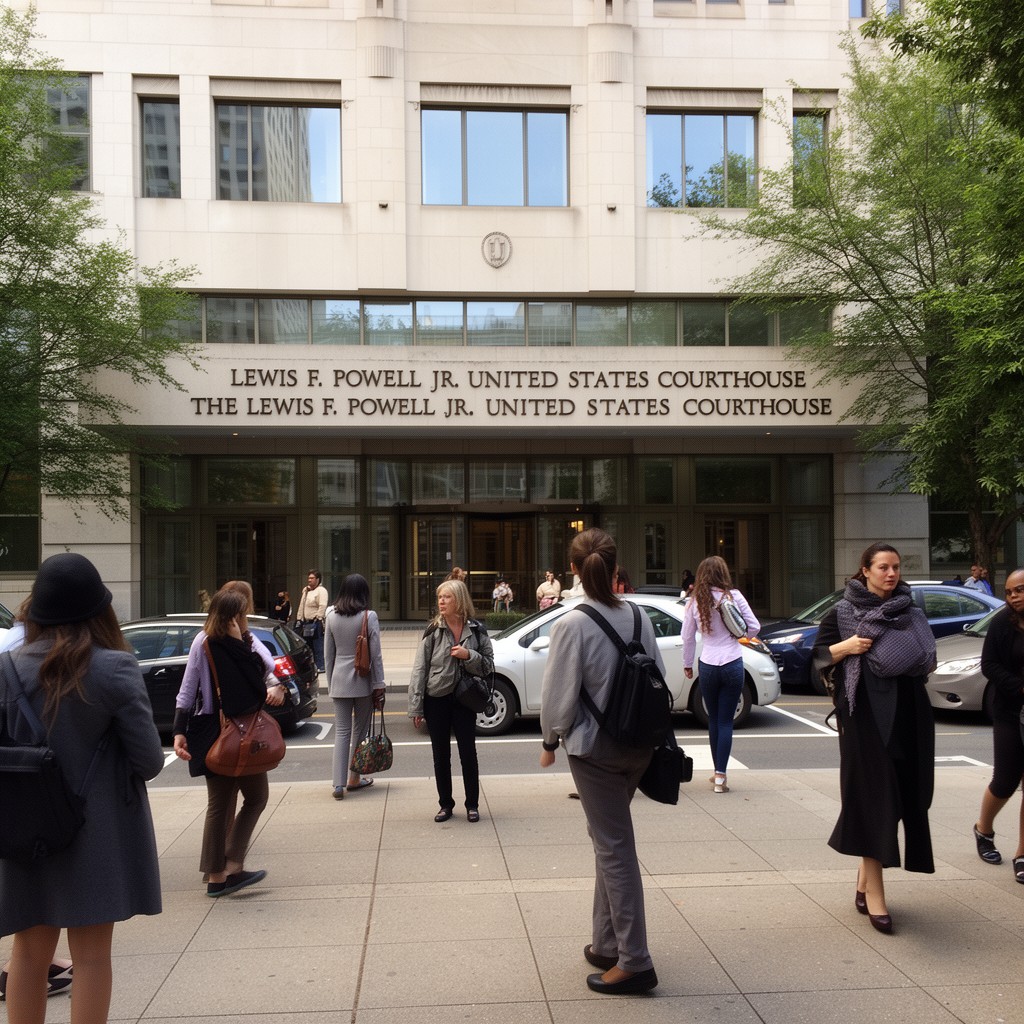 AI-generated illustration of Lewis F. Powell Jr. United States Courthouse