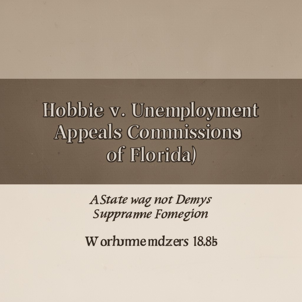 AI-generated illustration of Hobbie v. Unemployment Appeals Commission of Florida