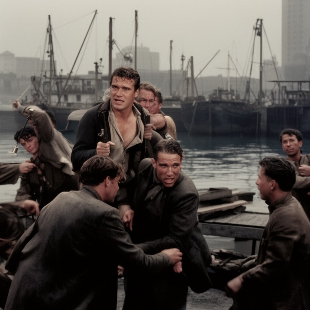AI-generated illustration of On the Waterfront