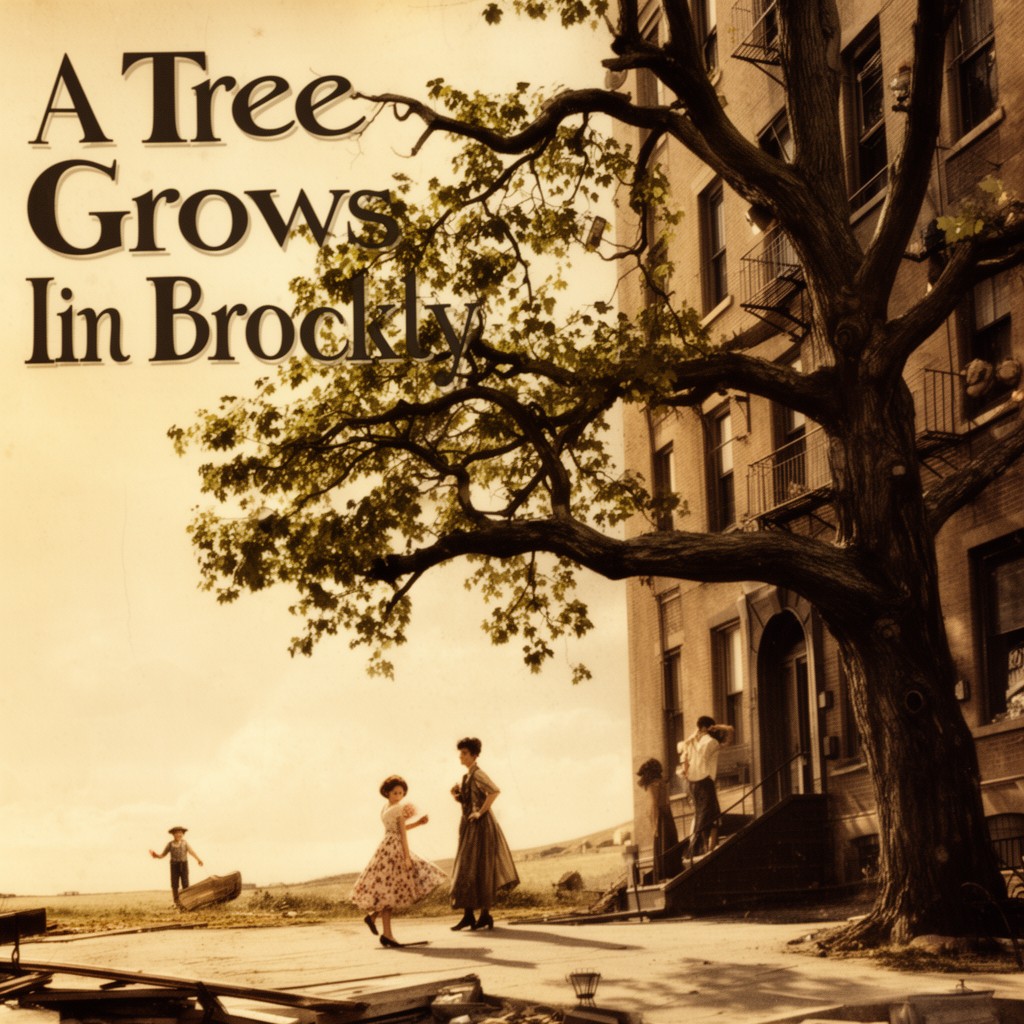 AI-generated illustration of A Tree Grows in Brooklyn