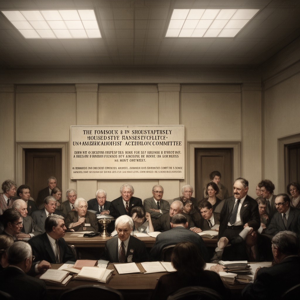 AI-generated illustration of House Un-American Activities Committee
