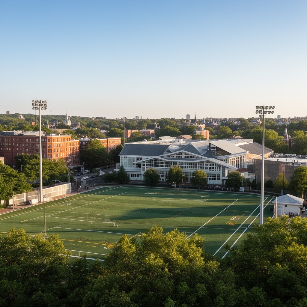AI-generated illustration of MIT Briggs Field
