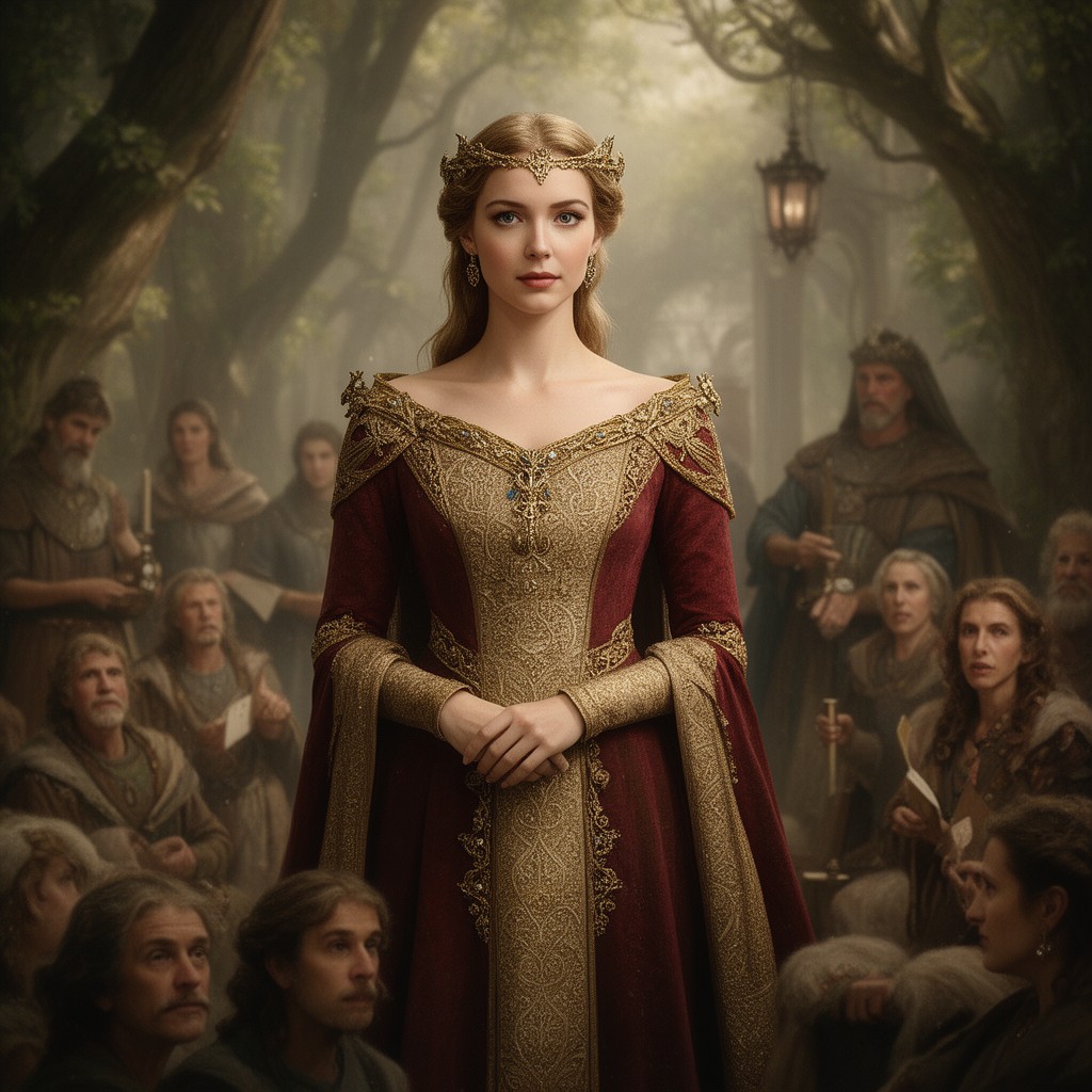 AI-generated illustration of Queen Guinevere