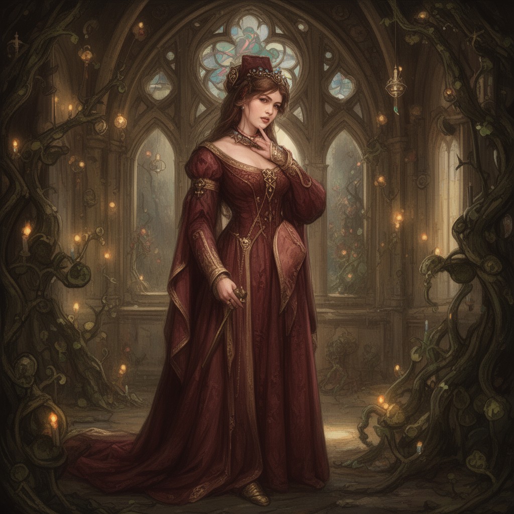 AI-generated illustration of Lady Bertilak