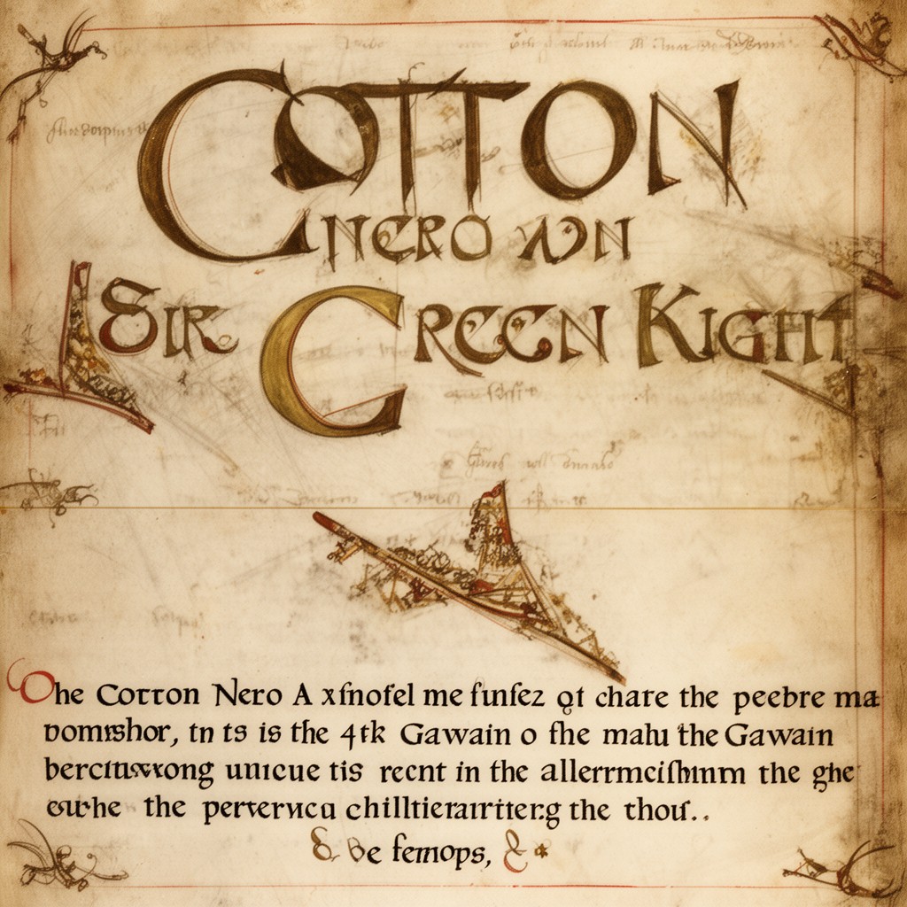 AI-generated illustration of Cotton Nero A.x manuscript collection