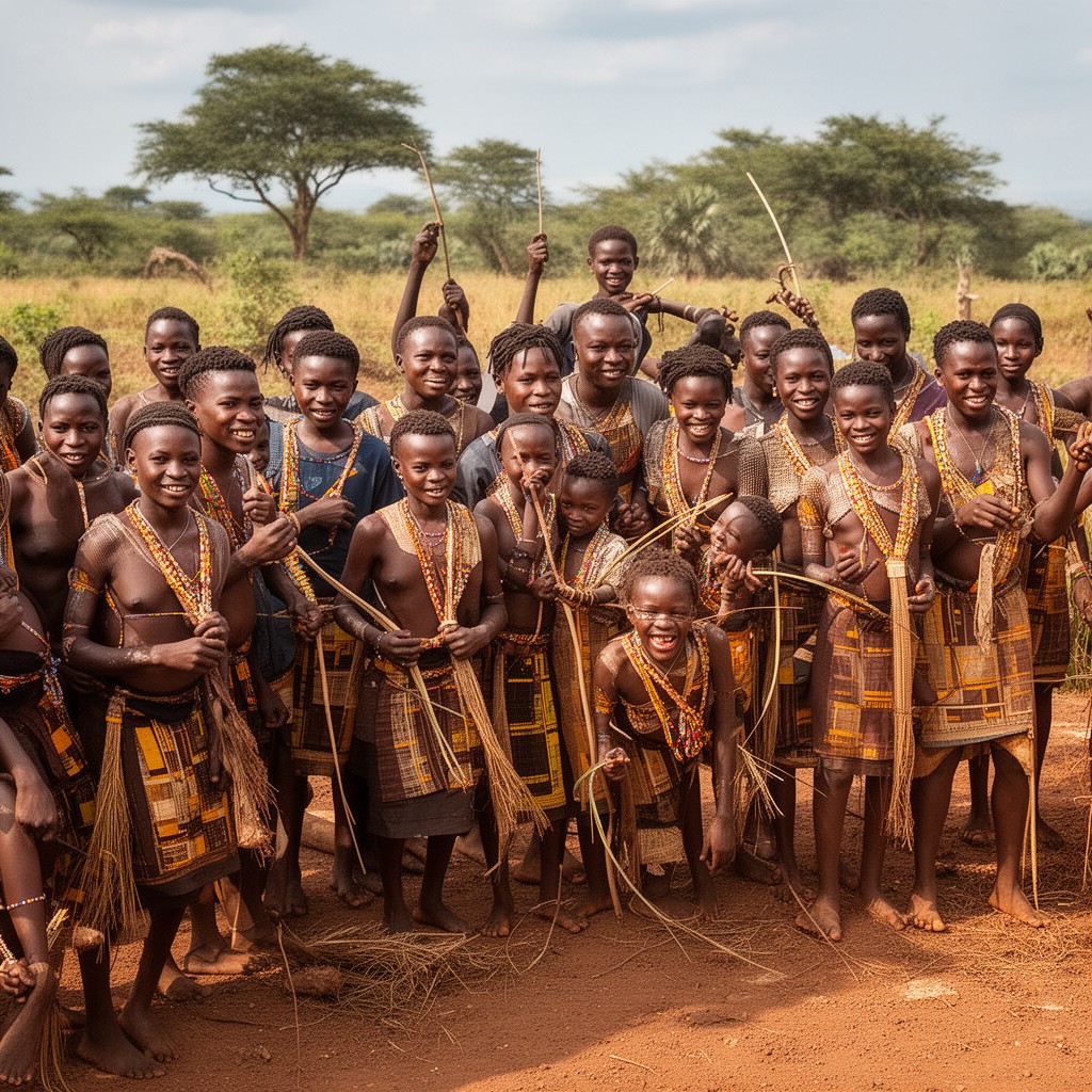AI-generated illustration of Tiv people