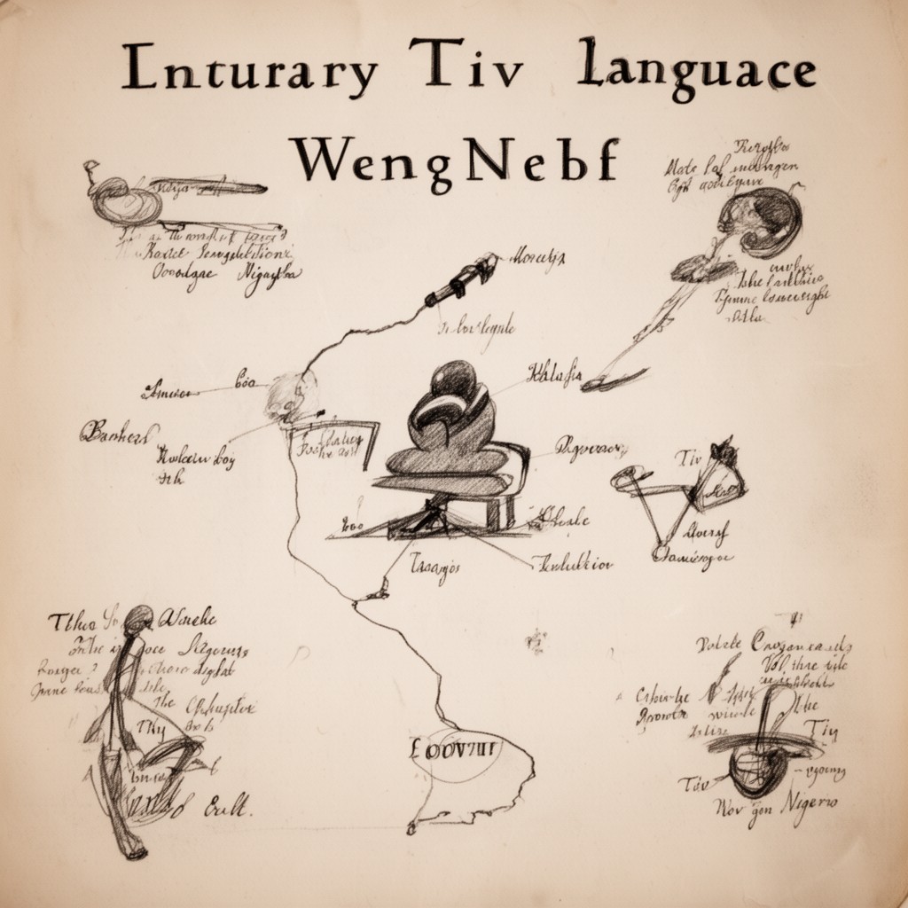 AI-generated illustration of Tiv language