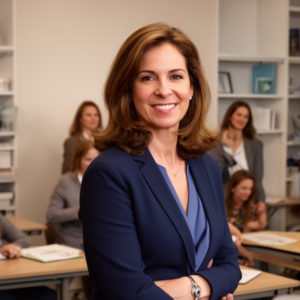 AI-generated illustration of Lynne Benioff