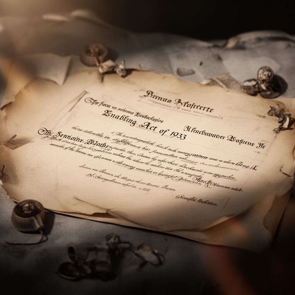 AI-generated illustration of Enabling Act of 1933