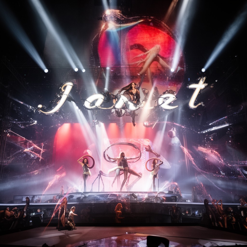AI-generated illustration of Janet World Tour