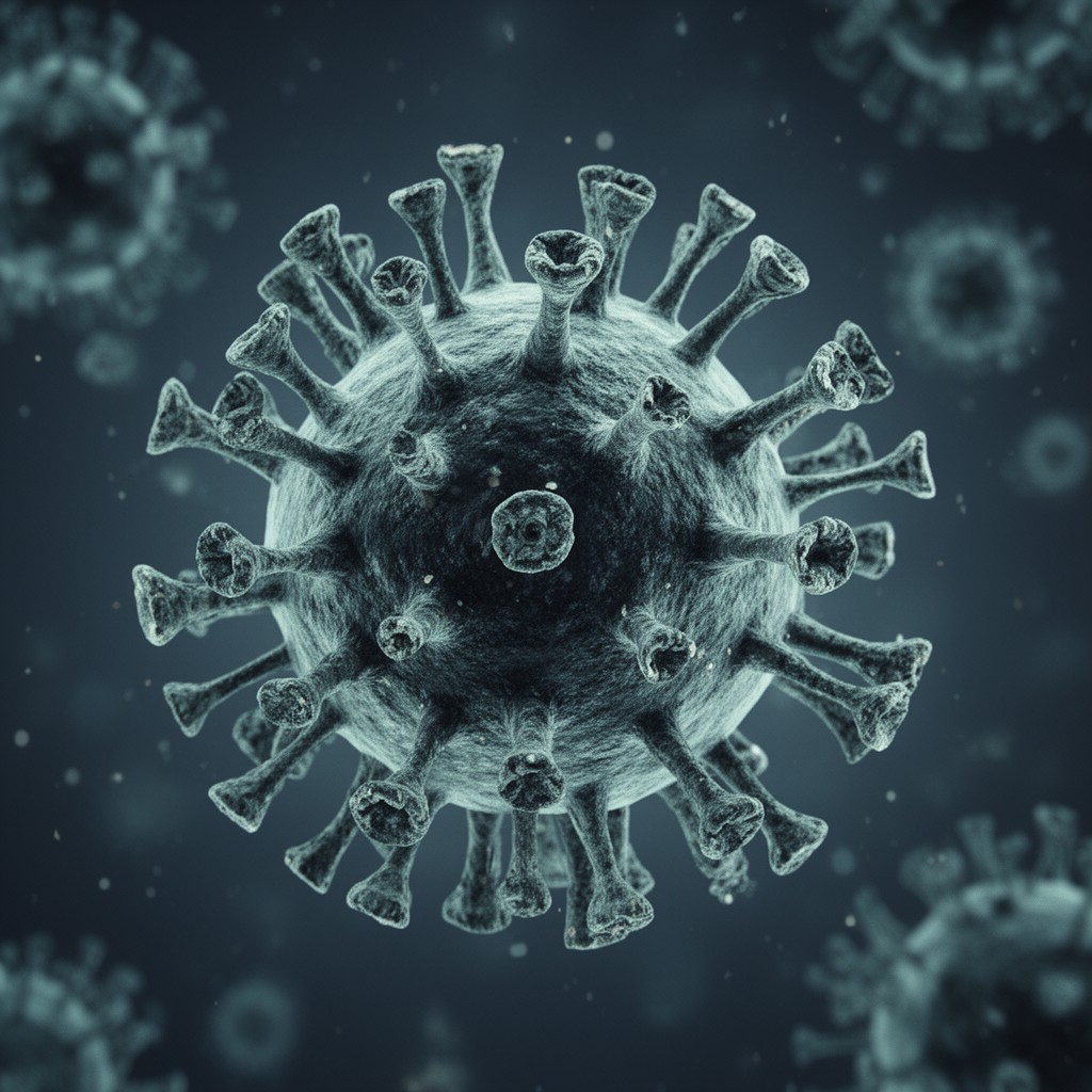 AI-generated illustration of COVID-19 pandemic
