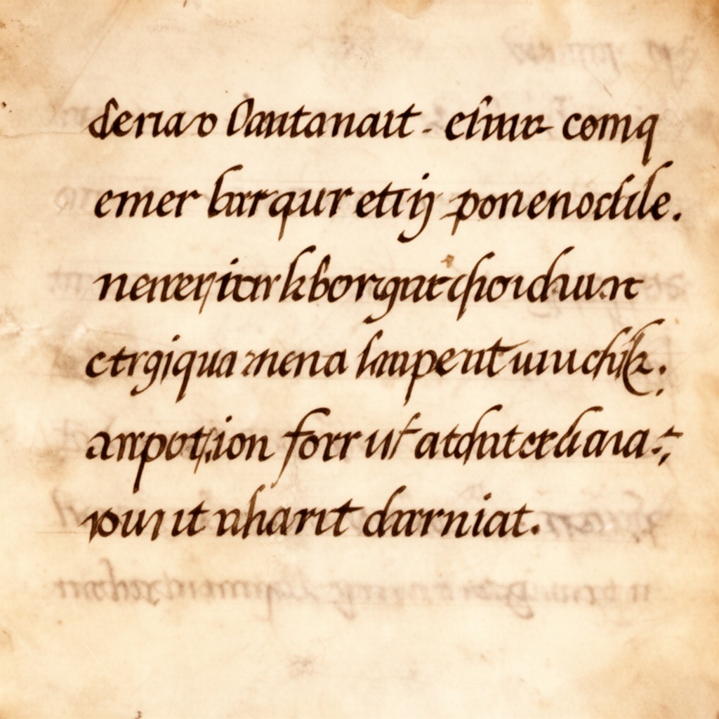 AI-generated illustration of Carolingian minuscule