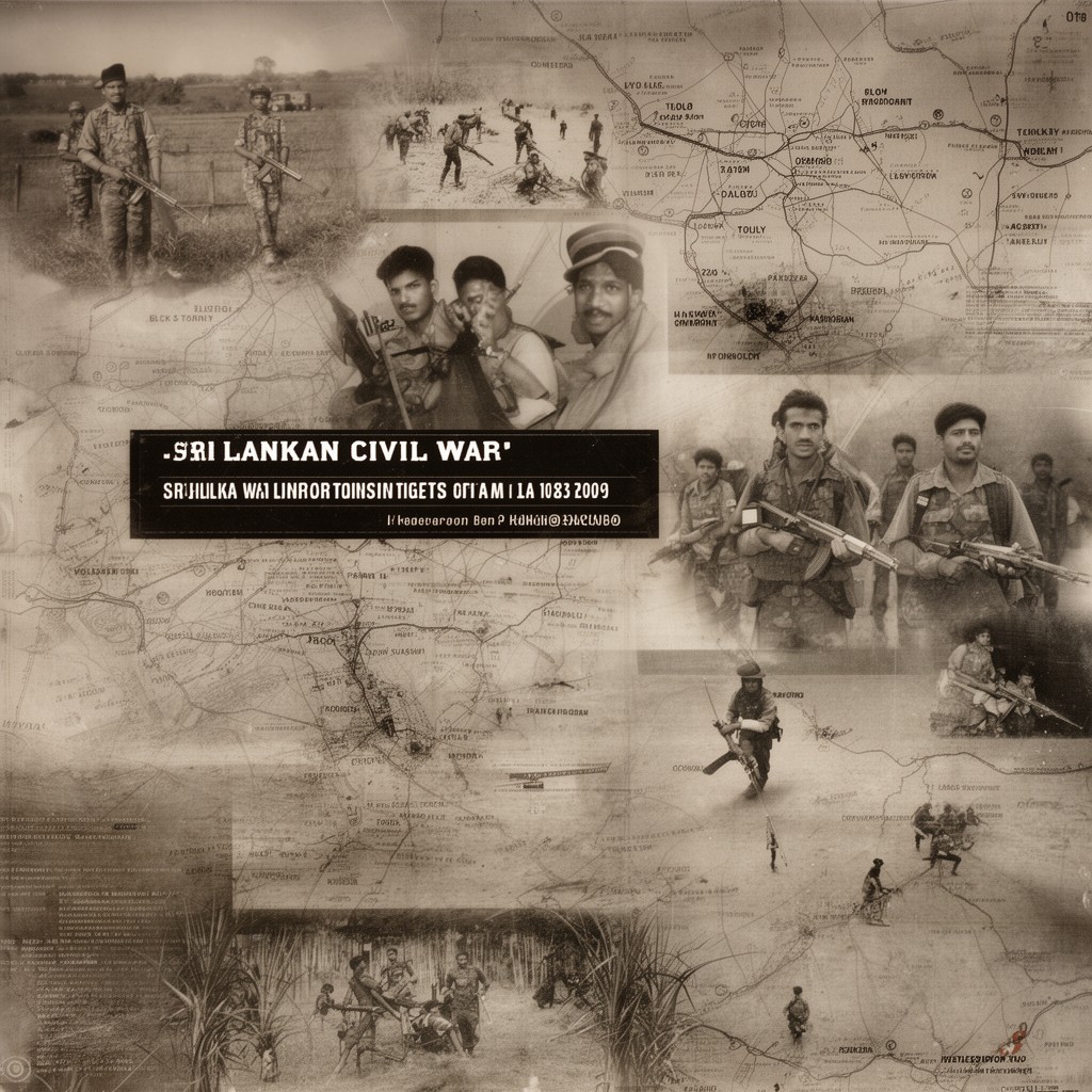 AI-generated illustration of Sri Lankan Civil War