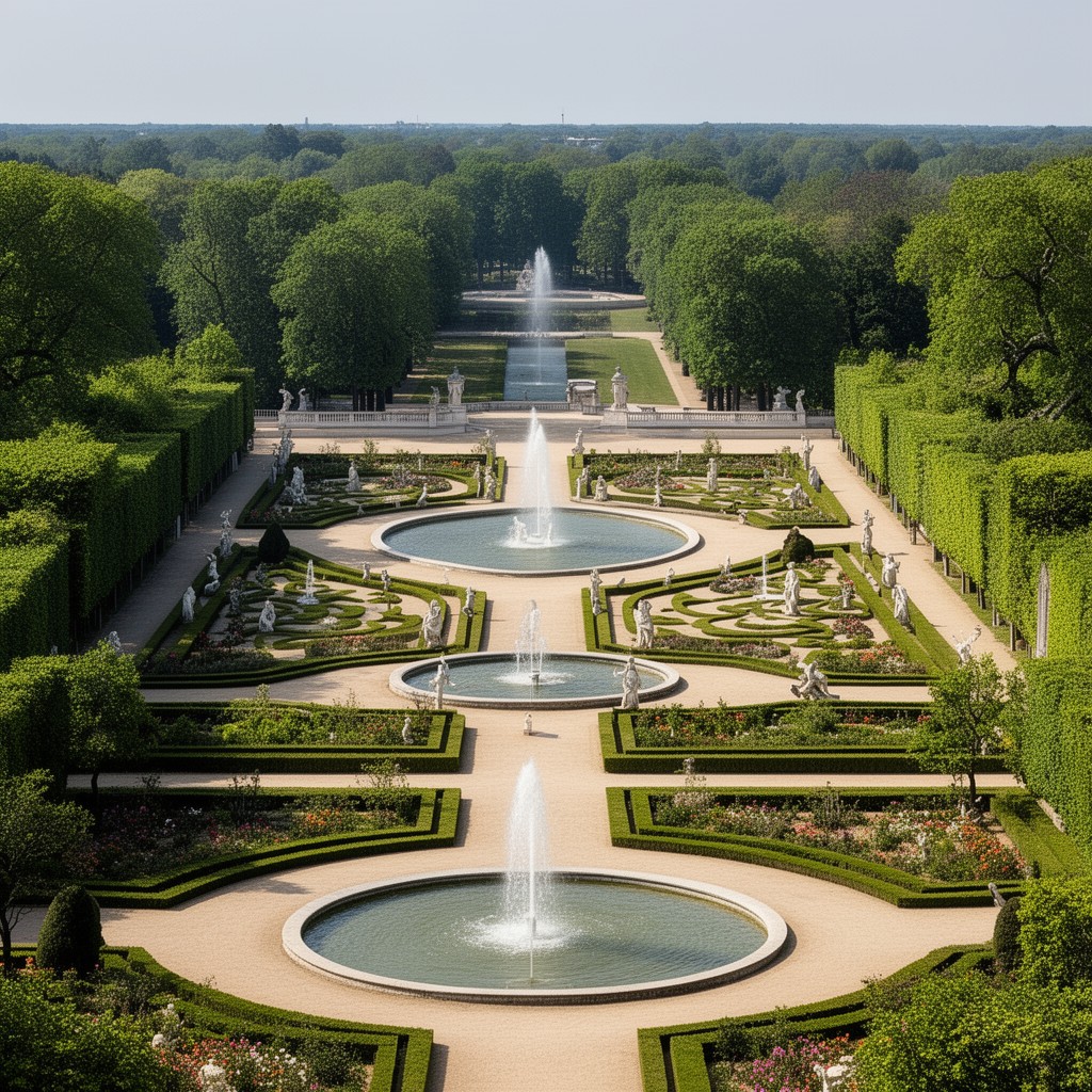 AI-generated illustration of Gardens of Saint-Cloud
