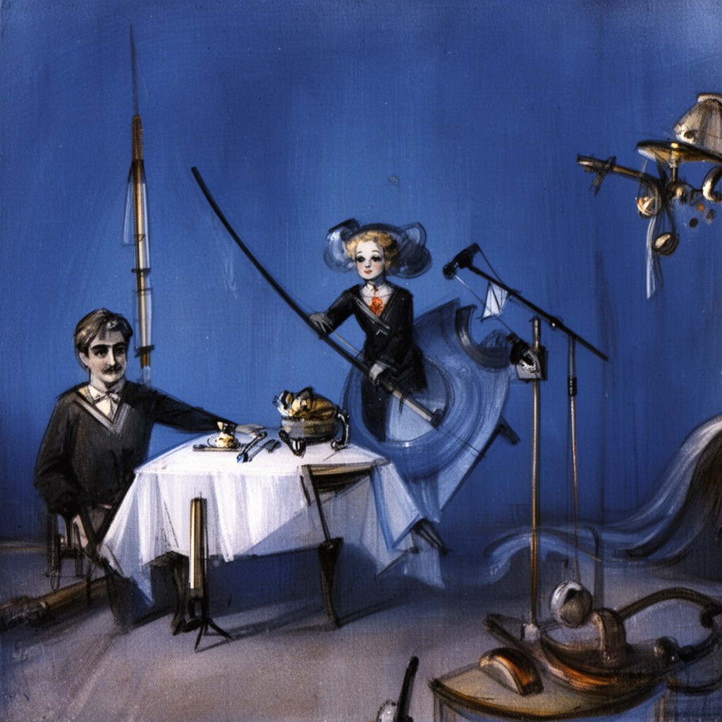 AI-generated illustration of Blue Room (song)