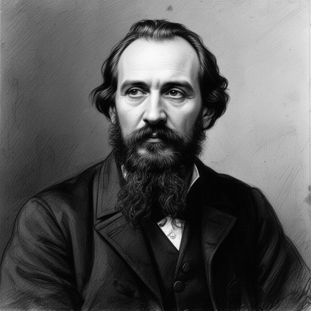 AI-generated illustration of Mikhail Bakunin