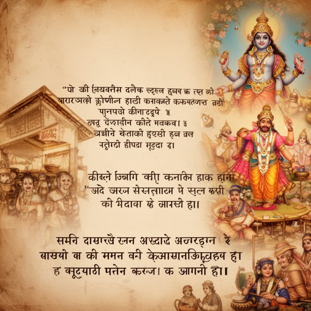 AI-generated illustration of Braj Bhasha