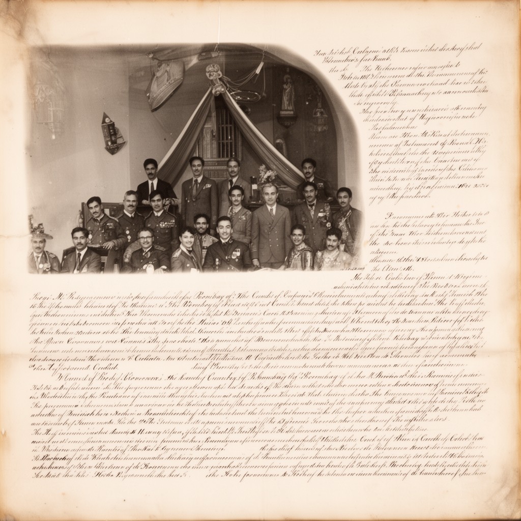 AI-generated illustration of Governor’s Council of Bombay Presidency