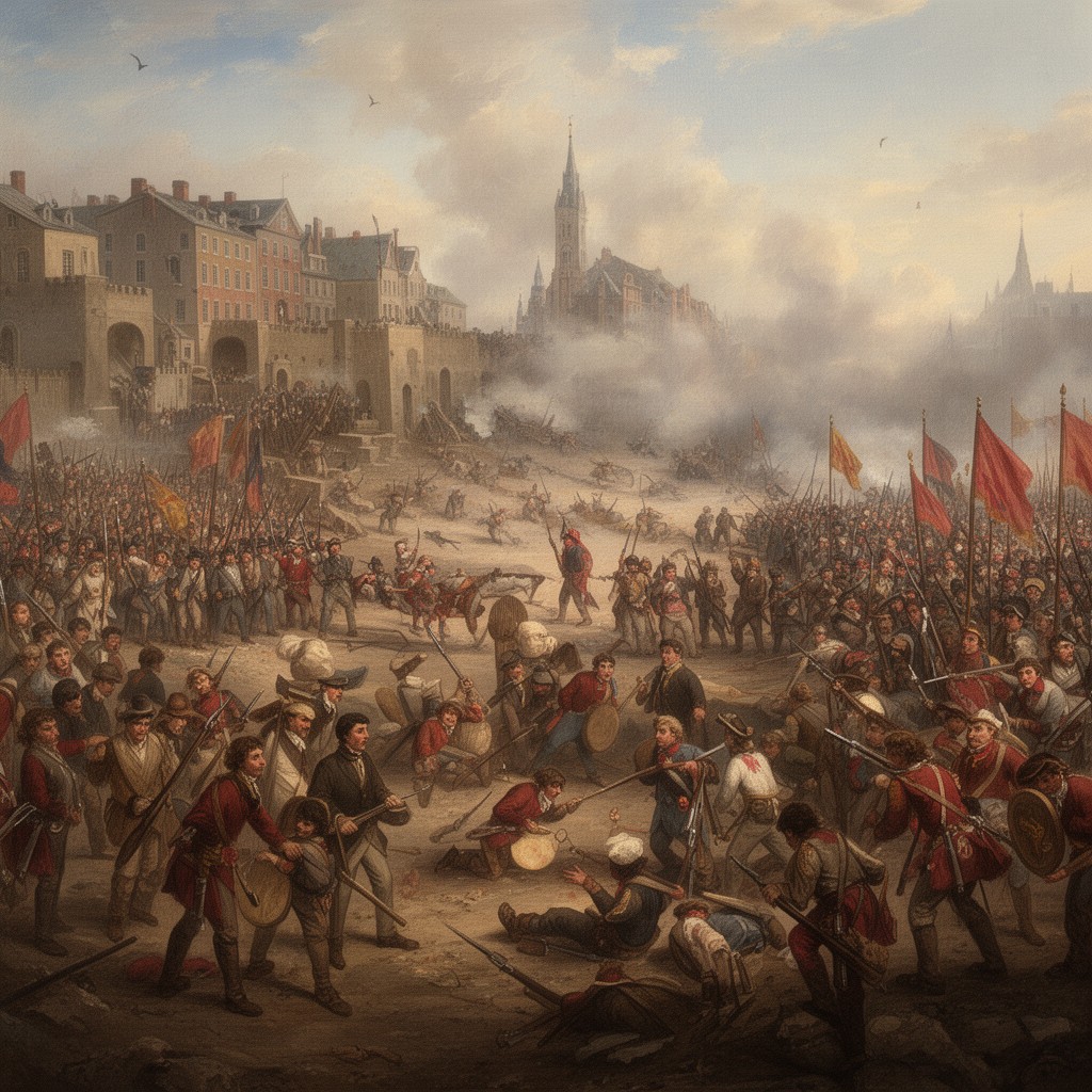 AI-generated illustration of Battle of Sainte-Foy